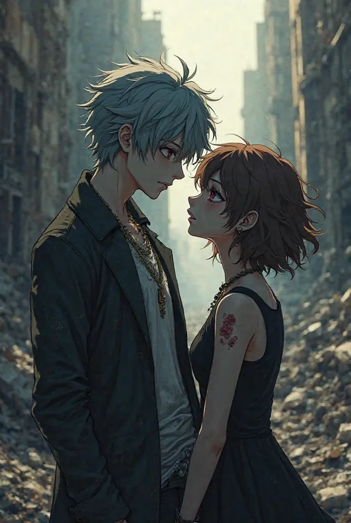 In the middle of the ruins, where the sunlight barely filtered through the rubble, 21-year-old Shigaraki Tomura and the  girl met in a corner forgotten by the world.
Shigaraki was a young man with a thin but agile complexion, With a height that was around ...