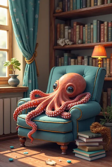 Reading corner with octopus 