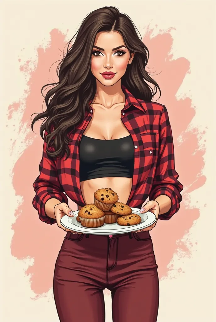 I'm looking for a talented logo designer. Industry: Baking & Homemade Treats
Concept & Design Elements:
The illustration features a stylish young woman holding a plate of homemade muffins or cookies, symbolizing a baking business or personal brand in the f...