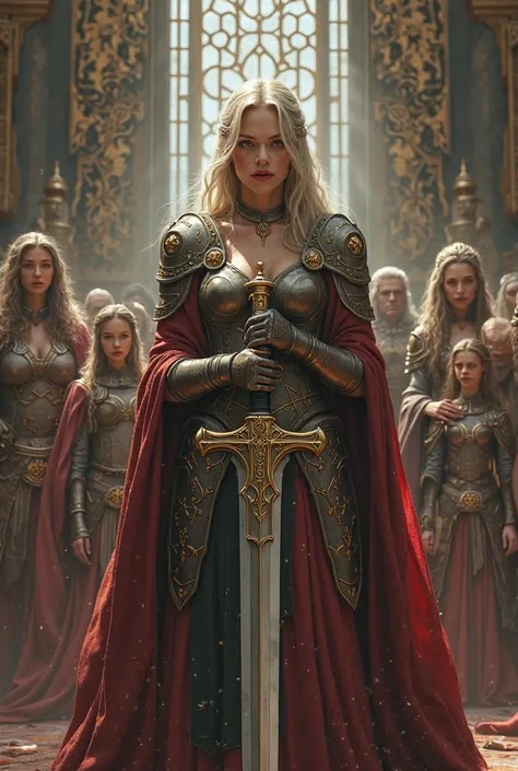 Human and elff families the strongest woman in the kingdom with tge legendary sword and