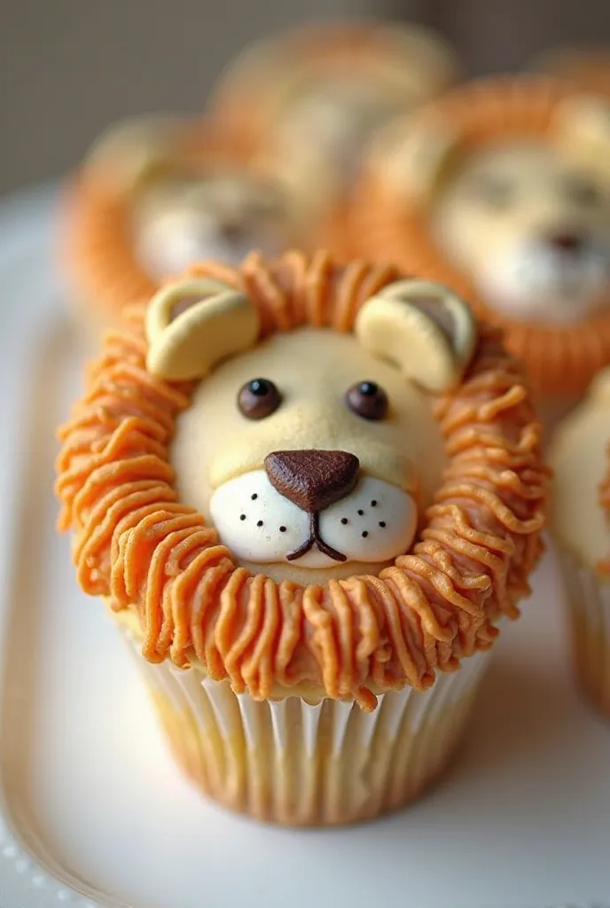  outfit [22/2, 22:32]  Miriam : Lion's head muffins:
	• Cupcake shape: Make them so that the top looks like the head of a lion. You can use round molds and decorate the top with a golden icing, soft browns and oranges, by adding mane details with icing in ...