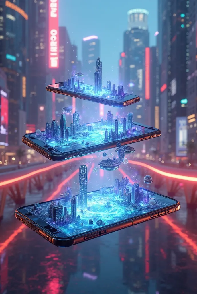 An image that well portrays mobile games with a futuristic feel 