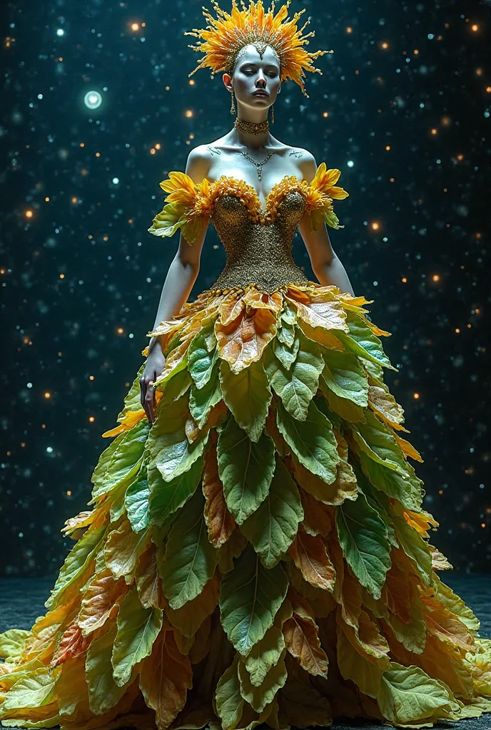 Leaves miss universe costume