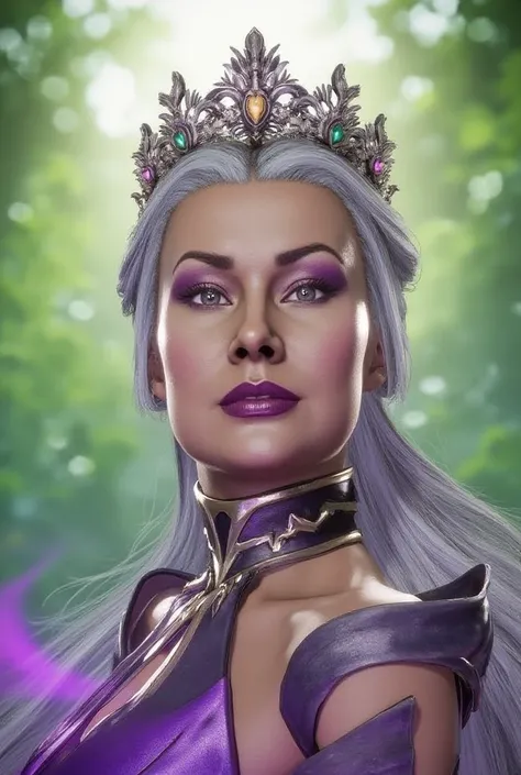 Portrait of Sindel from Mortal Kombat, CGI style art, by day, sunny day