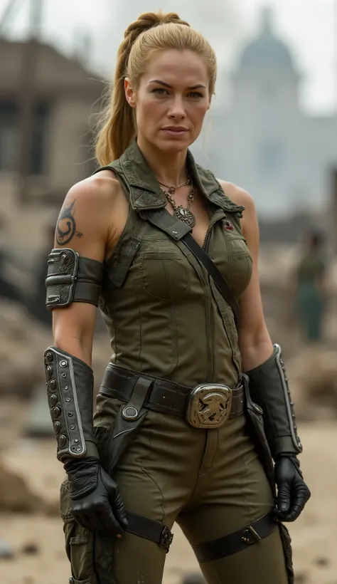 **Lena Headey witho Sonya Blade**  would be the perfect fusion between  **strength, determination and intimidating presence**. Known for her roles as fierce women and strategists, She would bring a **ruthless and imposing version** da icônica withbatente d...