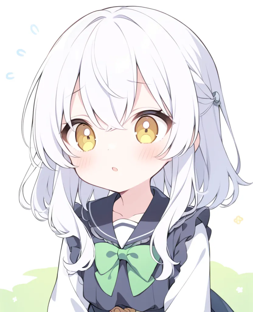  white hair　 yellow eyes　cute　 tsundere　
Mochifuwa　