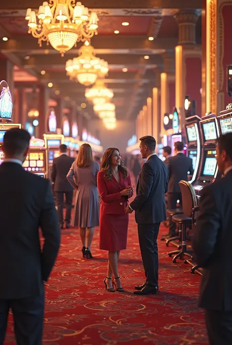 With real movement, people greeting, etc. Always casino