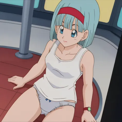    source  _ anime,   score_9,   score_8_superior,   score_7_superior,  anime screencap,
,  bloomers, 1 girl,  alone , chest,   Watch the Audience ,  irritated,   short hair, Light Blue Hair,  fringe ornament  ,  blue eyes, が立ちsuperiorがっている,    sleeveless ...