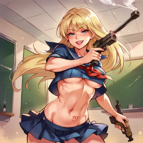 score_9, score_8_up, score_7_up, score_6_up, score_5_up, score_4_up, masterpiece, best quality, BREAK, medium breast,
1girl,  dragunov_m, long hair, blonde hair female, blue eyes female, , ear piercing, long hair, blush, lipstick,Hot girl, baddie, smoking,...