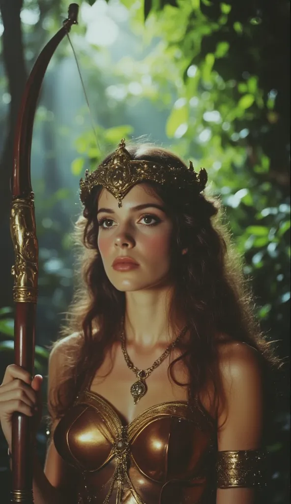 1995 film still, Artemis
The goddess of the hunt and protector of nature, who symbolized independence and strength., hyper realism, realistic, 8k, soft light, cinematic, hyper realistic, Low-contrast film, 4k, 8k resolution, glitter, dreamy, 