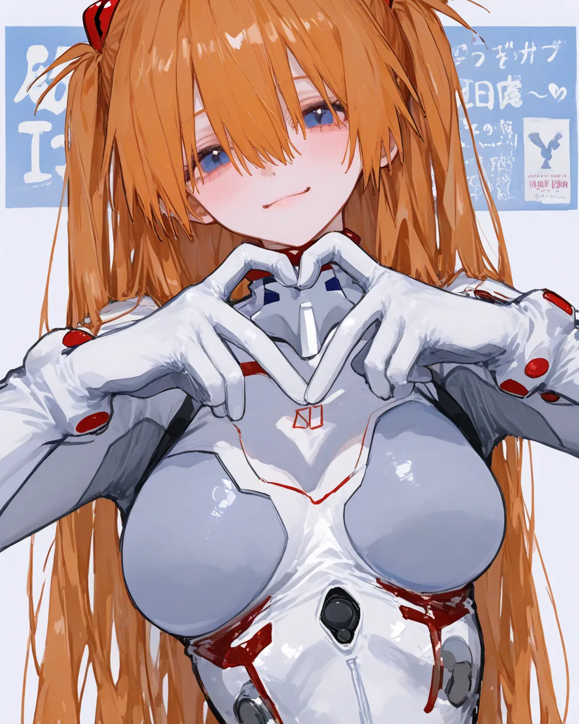  Top Quality ,      masterpiece,       748cm style  ,            cute poster    、      8k Wallpaper、     masterpiece、     、  high detail、、            absurd,       latest,                Neon Genesis Evangelion、     woman 1 person、   Su Long Aska Langley 、...