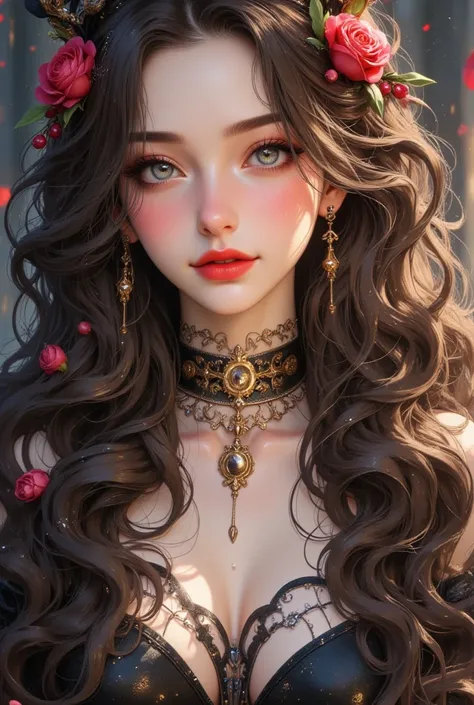 beautiful breasts을 가진 smile녀, perfect anatomy, perfect hands, perfect hands가락, Ultra High Definition, rainbow colored hair (SD : 1.5), long wave hair, blue sapphire eyes, Intricate and delicate clothes, I'm playing a musical instrument, New York Streets , ...