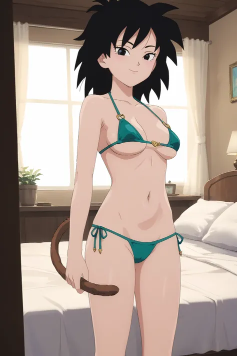 Official_art, anime screencap, anime screenshot, perfect body, beautiful body, beautiful legs, ginedb, anime screencap, 1girl, solo, looking at viewer, smile, medium breasts, black hair, bedroom, medium breasts, smile, standing, medium hair, black eyes, sp...