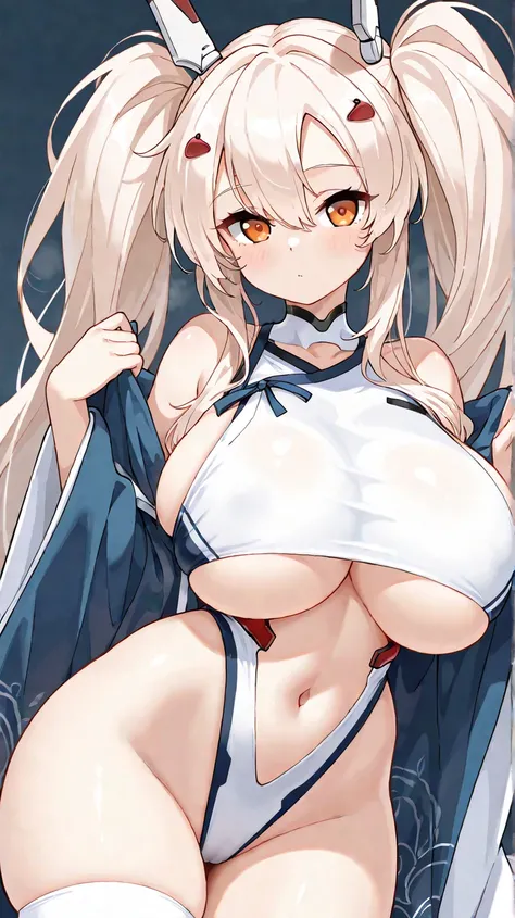 Ayanami, Azure Lane, huge breast, curvy hips 