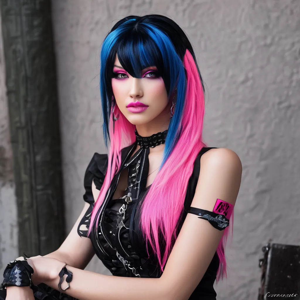 Masterpiece, Leona Heidern from KOF in realistic style, 
dramatic lighting, 
Pink lip gloss, 
diamond nose piercing, 
pinkish gray eyes with pale pink iris, 
round teacher lenses in thin black frame with TRANSLUCENT PINK crystal, 
silver black cross ...