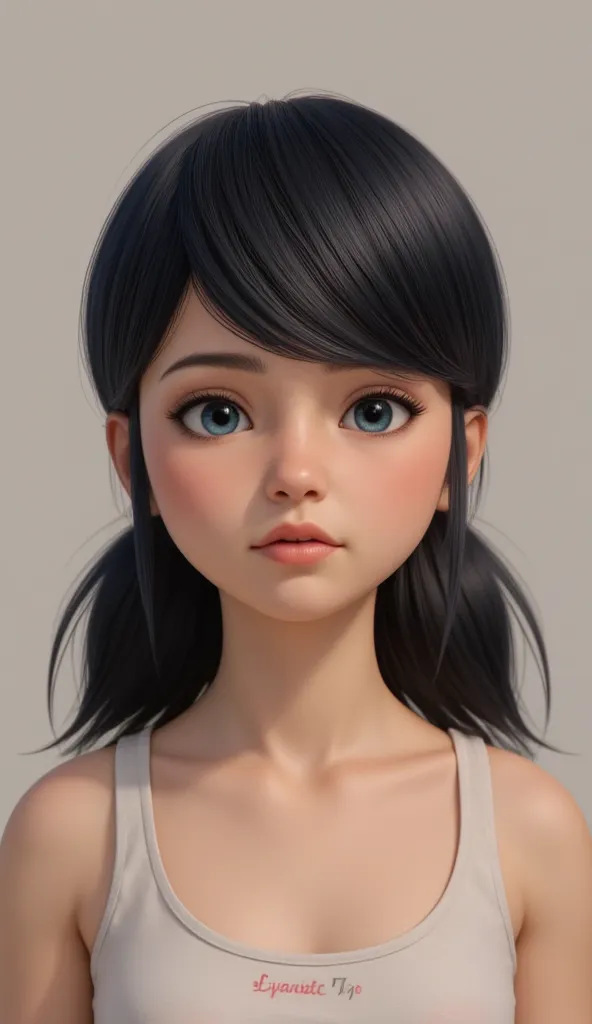 1girl, Solo, High Resolution, Masterpiece, Anatomically Correct, Accurate, Best Quality, black hair, blue eyes, tween 