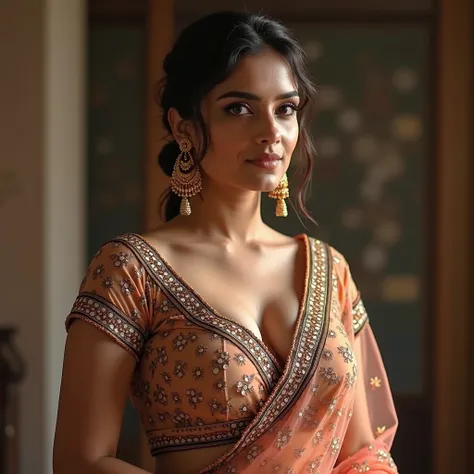 Create an image of a very beautiful Indian woman