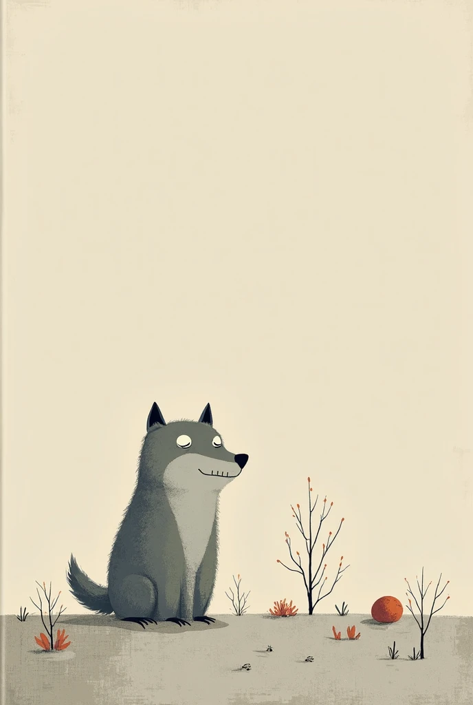 dans le style de (  Jon Klassen  ) un loup