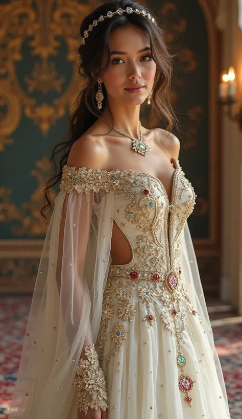 Turkish wedding dress inspired from the front by Princess Jasmine