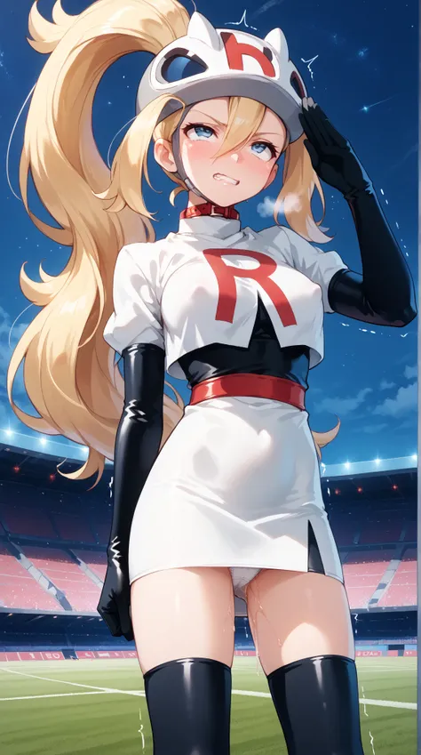 1girl, Score_9, Score_8_up, Score_7_up, Score_6_up, Score_5_up, Score_4_up, best quality, masterpiece, ultra-detailed, high quality,good quality,1girl,(master piece,high resolution, ultra detailed,8K,16K),

stadium, salute,  ahegao, (rolling eyes: 1.2), cr...