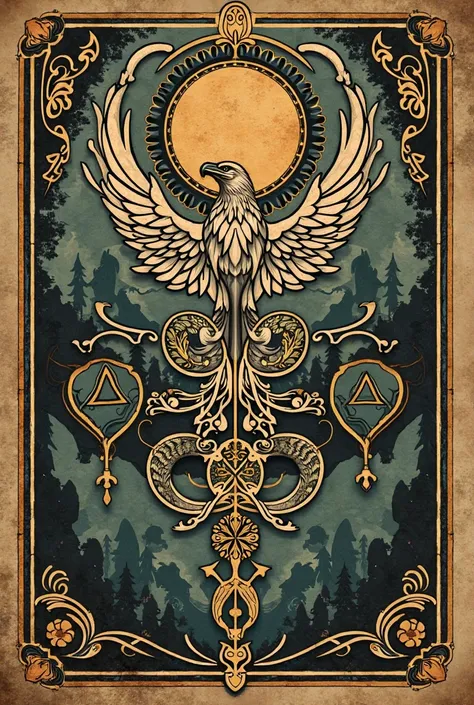 Back side for playing cards in Tolkien's fantasy stories 