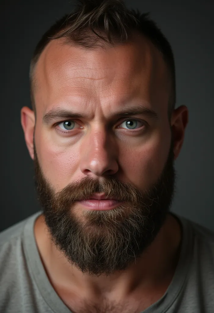 8K Very Best Highest Realistic Quality very Realistic real 8K very detailed highly ultra photorealistic very real realistic highly detailed very close-up portrait photo of a Very handsome bearded and rugged hairy burly muscular chubby beefy bulked up dad b...