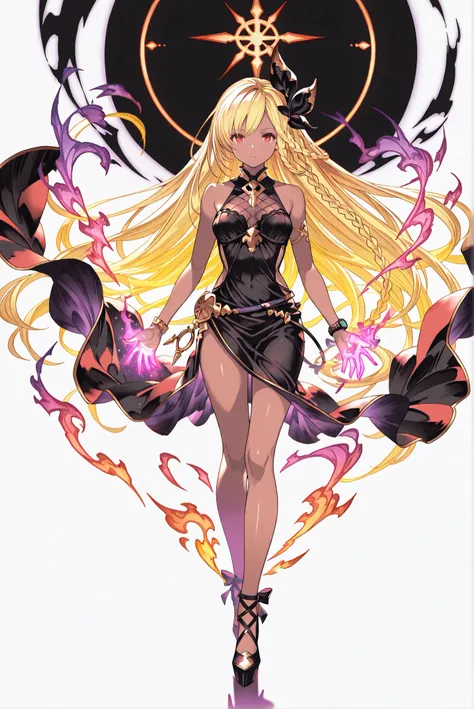 ( stands,full body,heels,front view,Standing picture,white background:1.7),HoleHeels,oval/Circle/Thorn/Horn Heels,,limited palette,Colorful,vivid colors,flashing silhouette,neon,black light ,watch, masterpiece, Very Beautiful,, shiny skin, golden ornament...