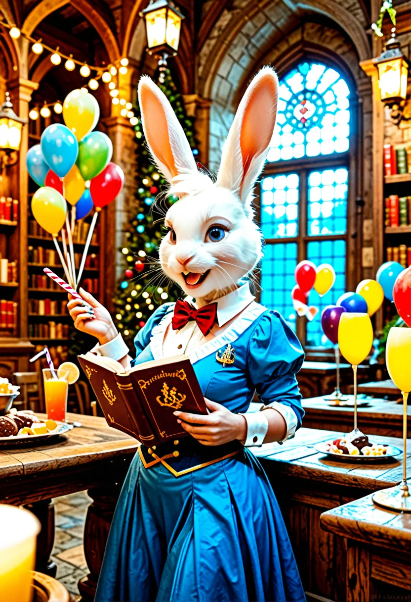 Rabbit, party in Hogwarts
