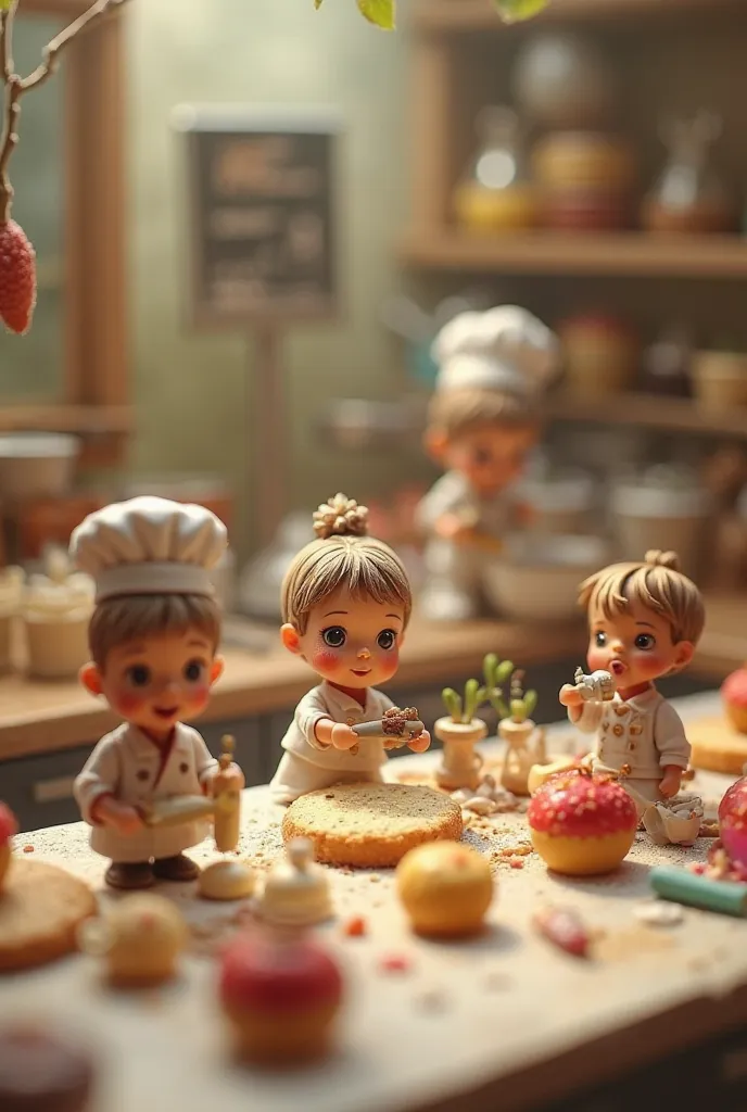 Miniature Food Workers Contraction Images