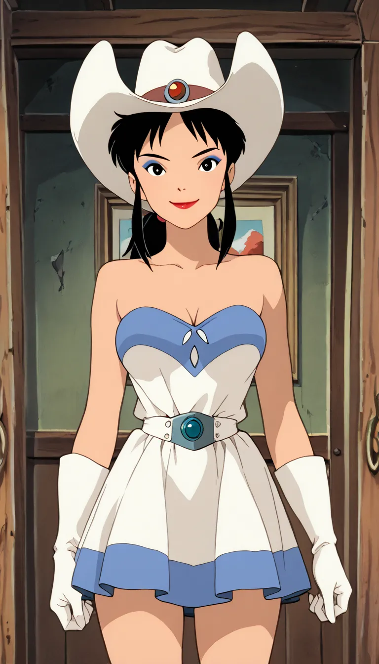 (1girl,xchastityx), (extremely detailed CG unit 8k wallpaper),(master part), (best quality), (ultra detail), (best illustration),(ghibli_style), cowboy shot, standing, facing viewer, looking at viewer, perfect face, perfect eyes, perfect fingers, (Sharp ey...