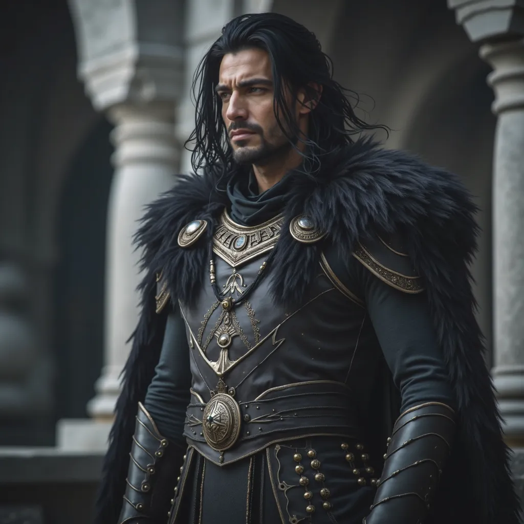 Kael (The Dark King) • Age: 30-35 years old (mature and authoritative appearance). • Appearance: • Hair: Black or dark brown, generally straight and styled to reflect authority. It may have messy locks from time to time, hinting at its darker side. • Eyes:...