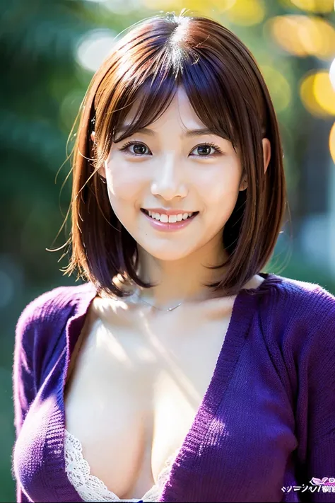 35 year old Japanese woman with small breasts、{Kasumi Mori}、タレントのKasumi Moriに似た顔、smile、