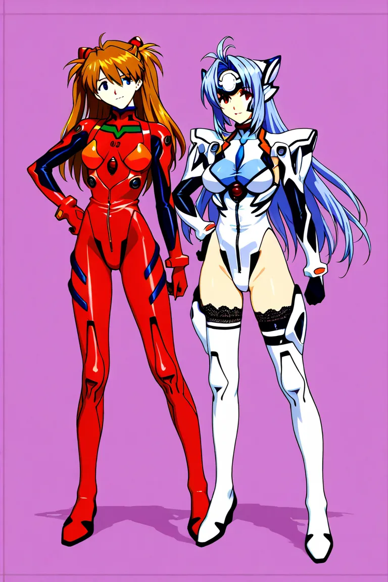 fused character, rei ayanami (evangelion), and kos-mos (xenosaga)