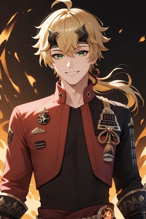 masterpiece, beautiful, ultra-detailed, detailed face, 4k, hd, perfect lighting, best quality, score_9, score_8_up, score_7_up, score_6_up, 2d art, perfect hands, perfect eyes
((cowboy shot))
thoma,blonde hair,bangs,hair between eyes,ponytail,long hair,aho...