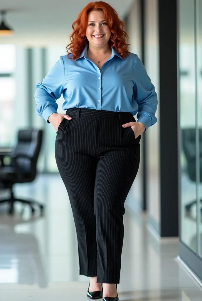 54-year-old sexy executive,  curvaceous body, exuberant and voluptuous, chubby, Pata, generous curves,   hourglass figure,  wide hips,   wasp waist ,   thick legs,   big fat butt,  Bustos medium size . She is a redhead,   Curly hair,  brown eyes. Mother of...