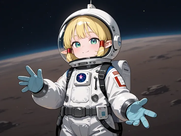 Adorable,loli,spacesuit,space_helmet,gloves,elf girl,tubes,