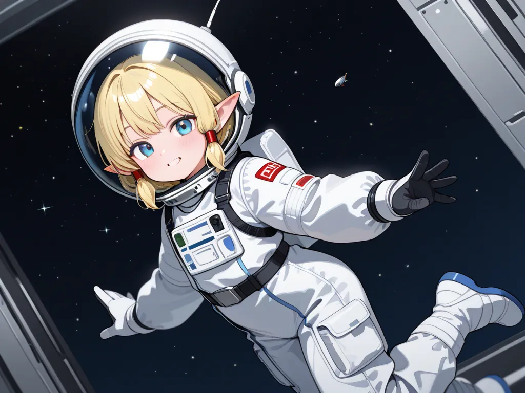 Adorable,loli,spacesuit,space_helmet,gloves,elf girl,tubes,