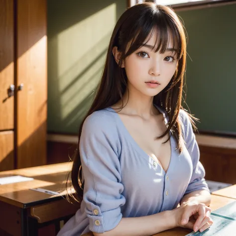 TOP QUALITY, facial focus, Soft light, Ultra High Definition, (photorealistic:1.4), RAW photo,
1 Japanese girl, Alone, cute, (pupil,  light in the eye),   Beautiful Faces with Attention to Details , ( small breasts),(high resolution human skin texture),
( ...