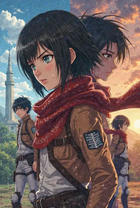 Make a montage of the Mikasa characters (attack on titan/SAE ITOSHI /Gabimaru /Tokito /uraraka