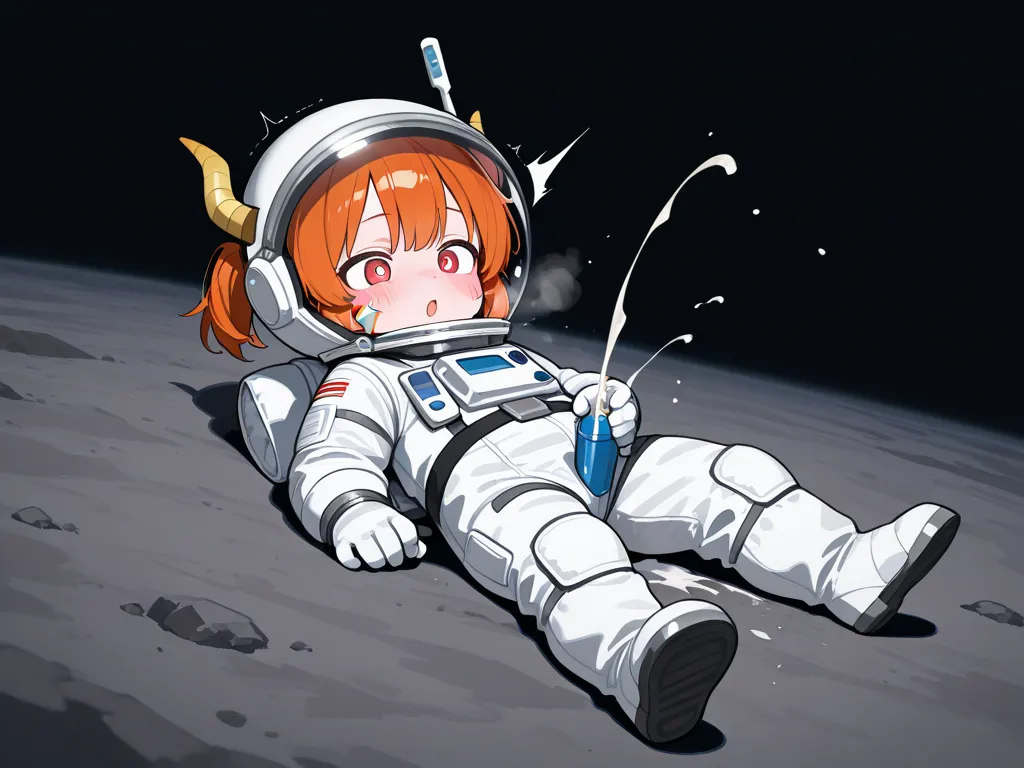 Adorable,loli,spacesuit,space_helmet,gloves,dragon girl,orgasm