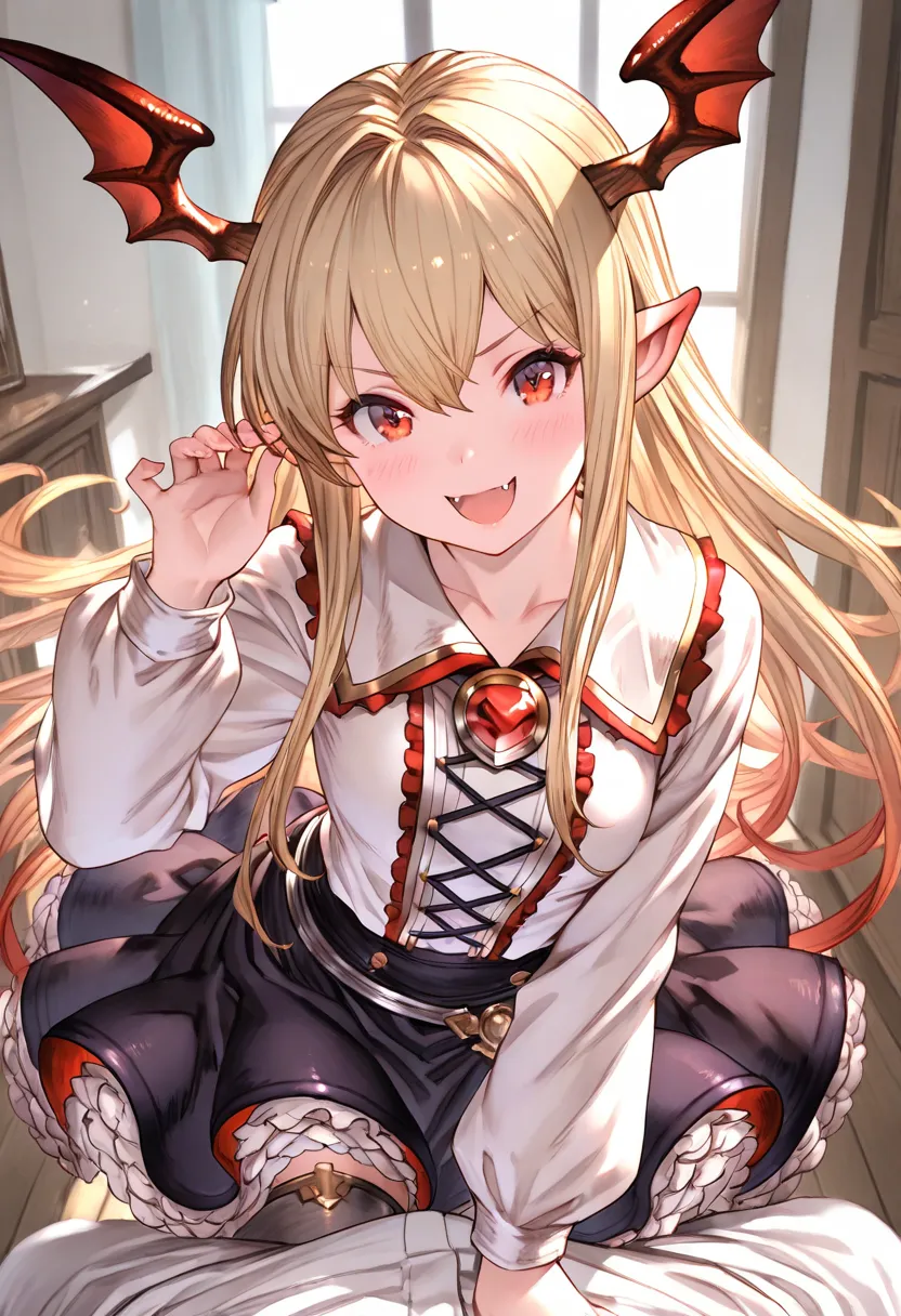 8k, masterpiece, best quality, ultra detailed, Ultra-high resolution, Highly detailed CG, break, 1girl, Vampy\(granblue fantasy\), kawaii, nsfw