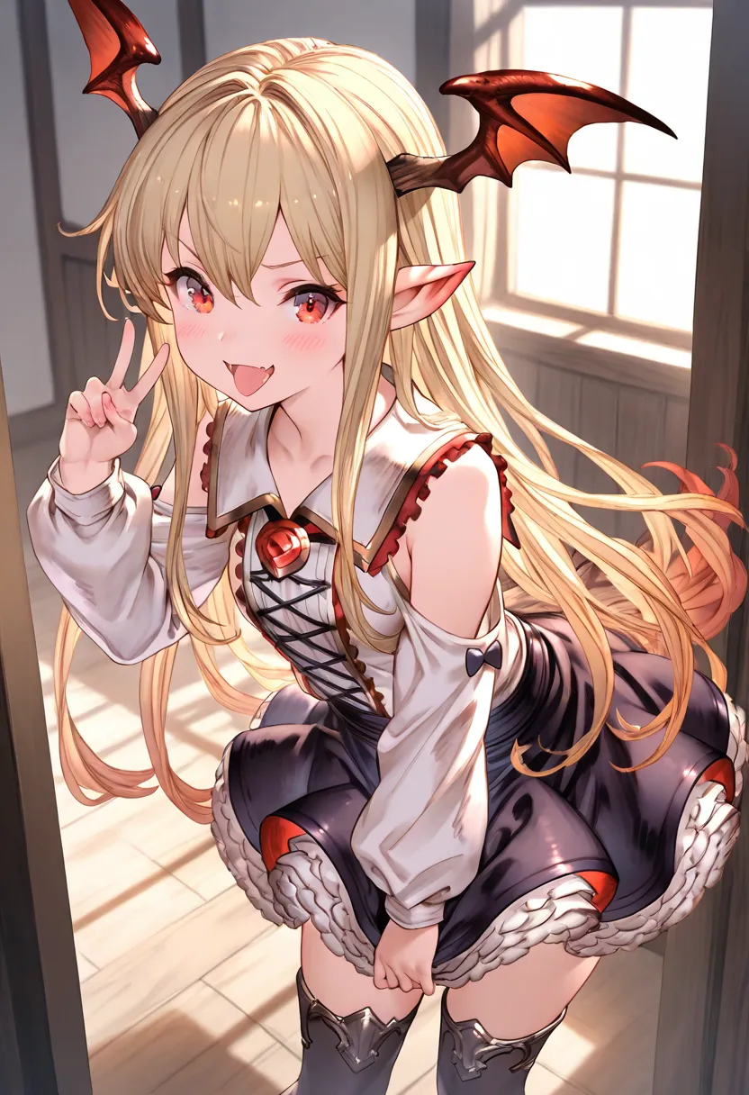 8k, masterpiece, best quality, ultra detailed, Ultra-high resolution, Highly detailed CG, break, 1girl, Vampy\(granblue fantasy\), kawaii, nsfw