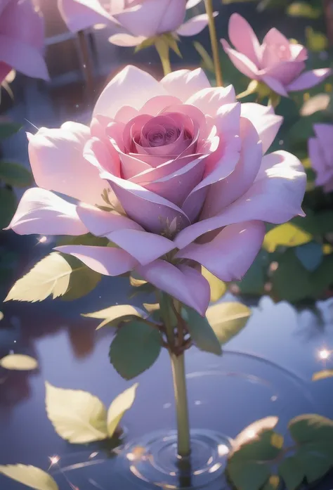 Floralism, [ Rose , fantasy, photography, cute, Light Purple and Light Style, shine, shine water reflections, 洛可可肖picture, Ether, Single-wing Plane , Nabis, Quiet ,dream-[picture,16khigh-resolution, masterpiece, TOP QUALITY, Rose Garden、[picture、high-resol...