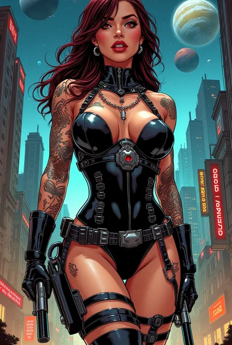 (masterpiece,Distinguished Quality,Mirror-like,Cinematic Experience,insanely detailed,absurdres),8k,wallpaper,(Ray Tracing),(1 female),(BDSM queen-style heroine wonderwoman:2.0),(Beautiful Face:2.0),(tactical latex body armor:2.0),(Countless piercings:2.0)...