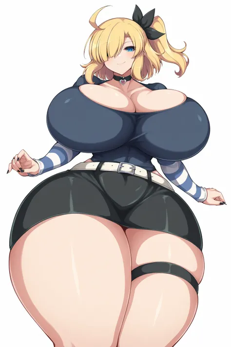 yaegashi nan, senran kagura, senran kagura burst, senran kagura new link,Inazuma , ,, gigantic breasts, gigantic ass, giant thighs, Prompt: masterpiece, score_9, score_8_up, score_7_up, source_anime BREAK 1girl,shiny skin, huge breasts, wide hips, thick th...