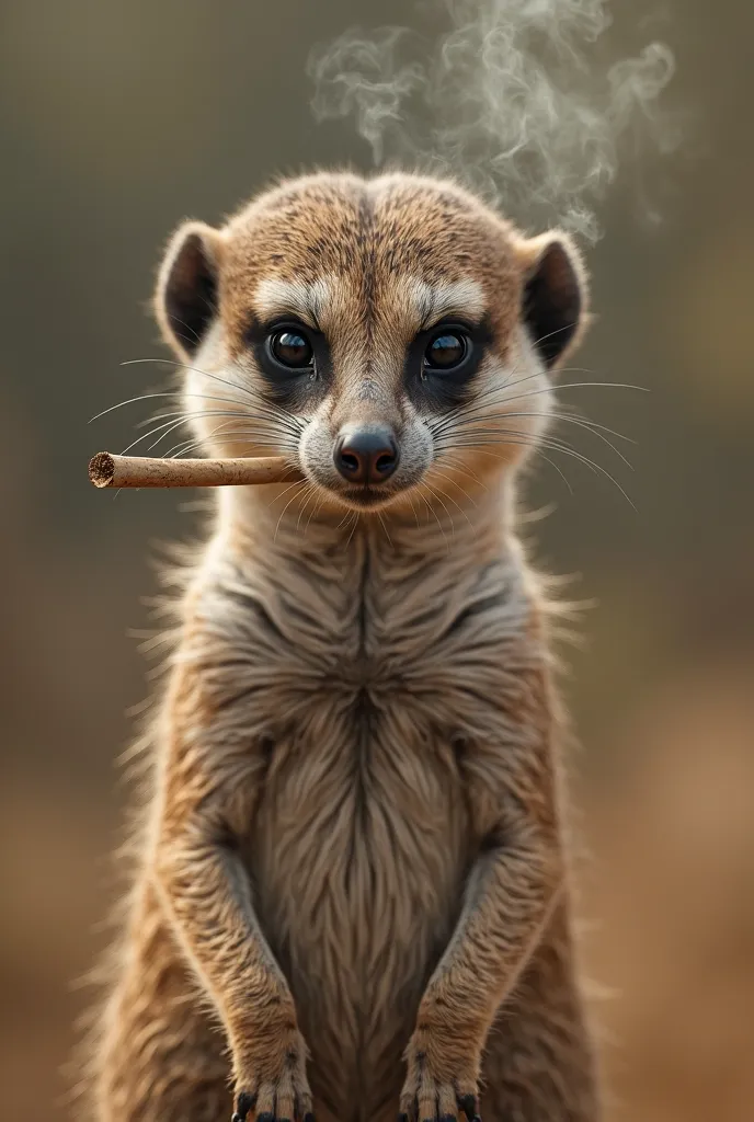 This is not what i asked for, generate me an image with a meerkat smoking a blunt