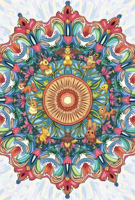 Mandala to color Pokémon 