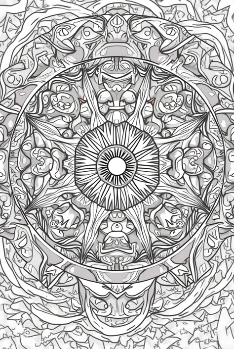 Pokemon black and white coloring mandala 