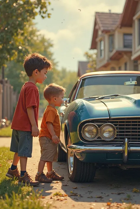 boys fell in love with the car