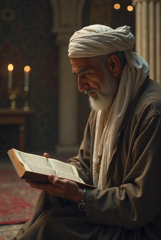 Holy Quran video with a man 
